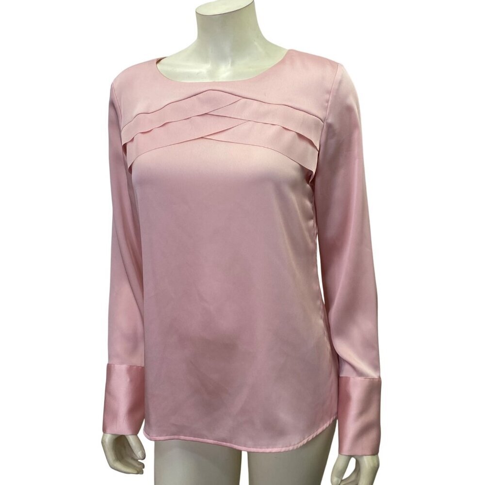 Banana Republic Womens Silk Pink Long Sleeve Blouse Size S